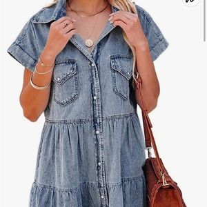 Denim shirt dress